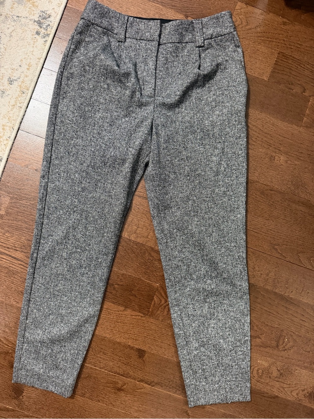 Womens Comfortable Express Gray Dress Pants - Classic Tailored Fi
